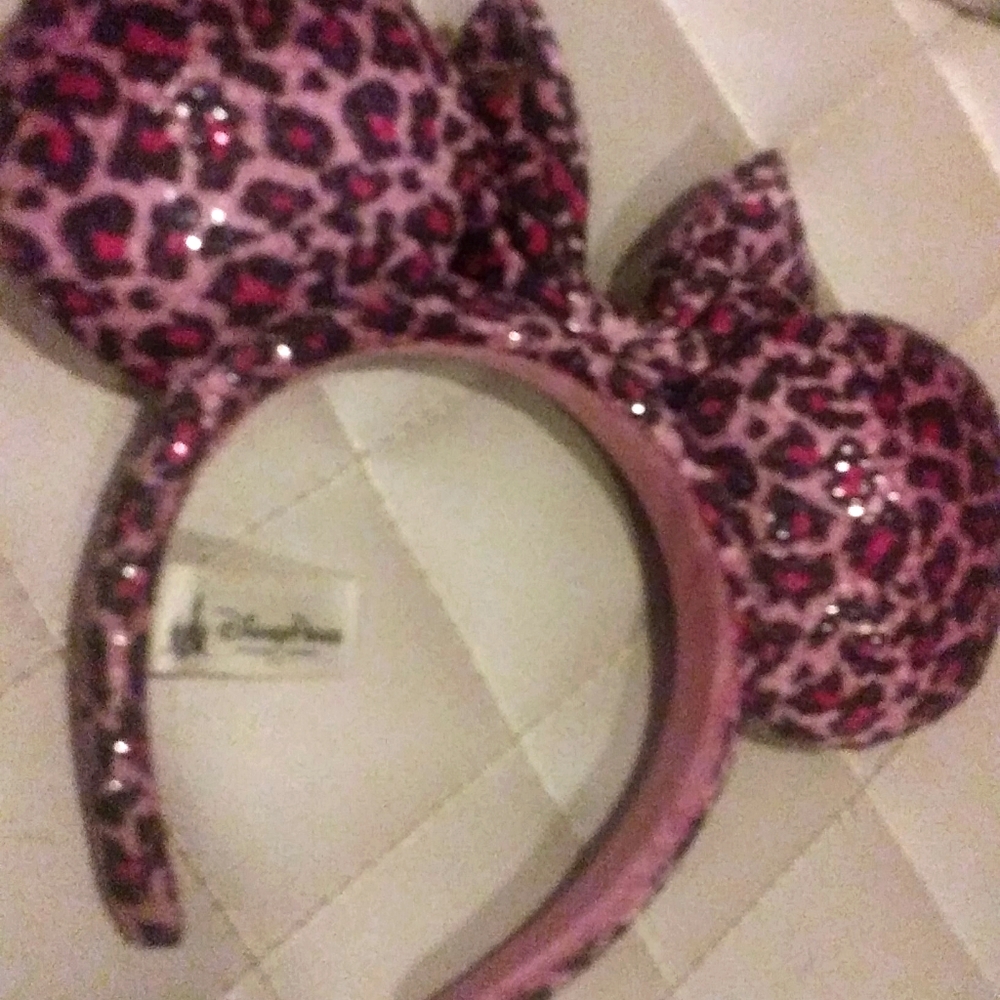 Sequin Cheetah Minnie Ears from Disneyland